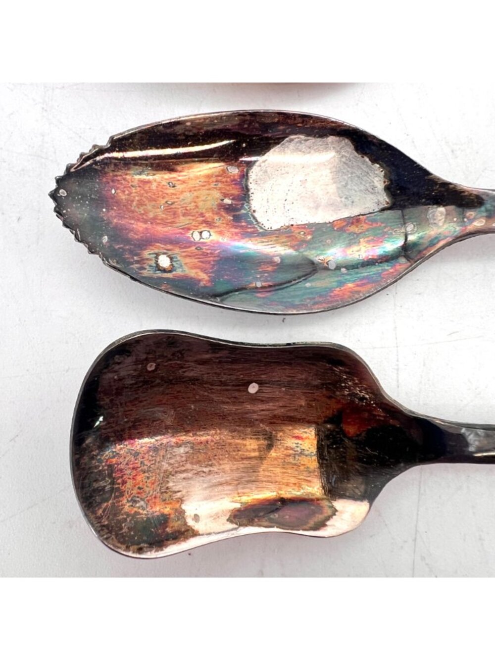 Vintage Silver-Plated Sheffield England Spoon Set In Box - 7 Pieces - Tarnished - Picture 4 of 7
